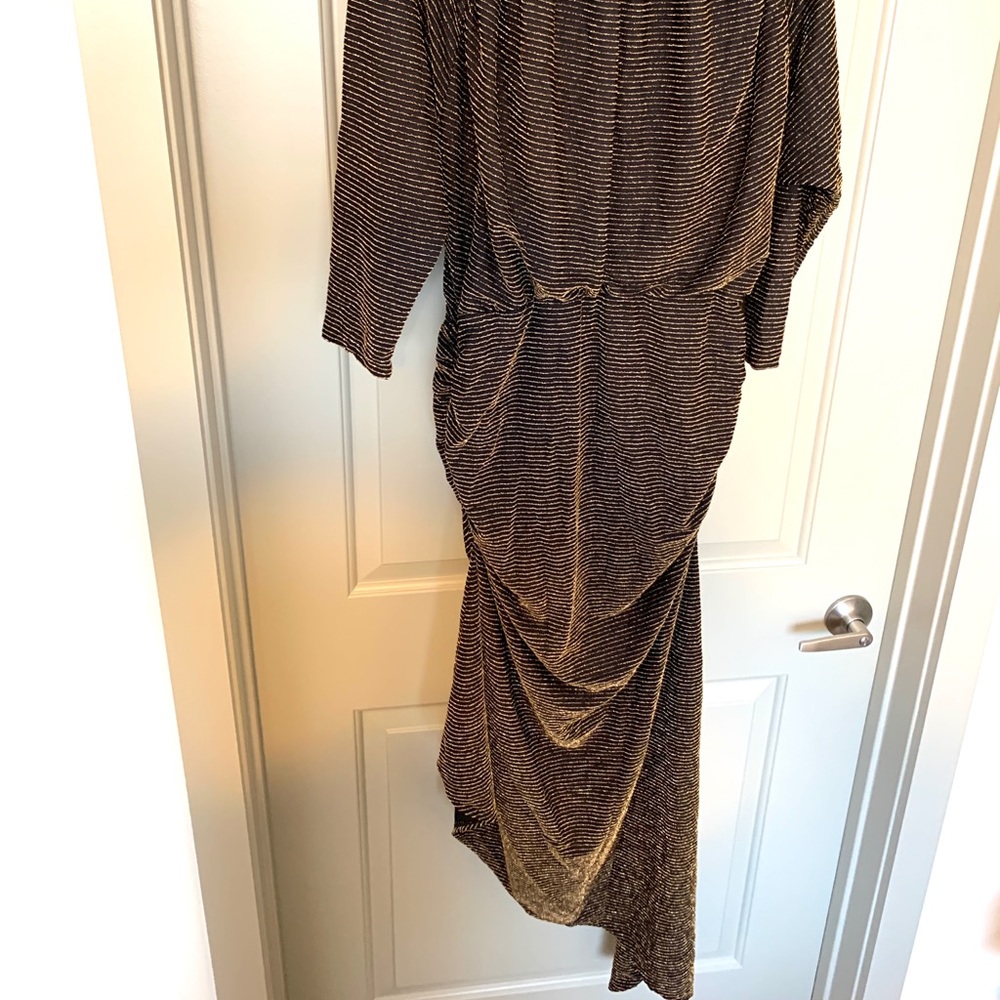Elegant black &bronze glittered dress